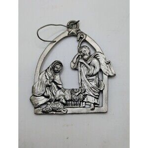 5/$25 Pewter Nativity Ornament Christmas Scene Seagull Pewter Canada Two Side